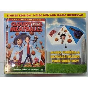 Cloudy with a Chance of Meatballs DVD 2Disc Super-Sized Edition & Magic Umbrella